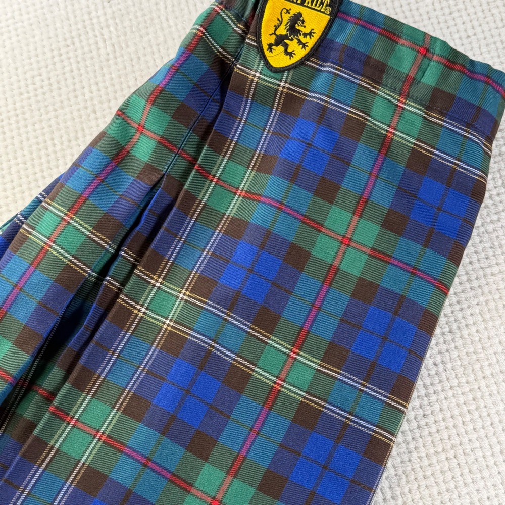 Sport Kilt Mens Tartan Plaid Kilt Blue Green Brown Poly-Acrylic XL Made in USA